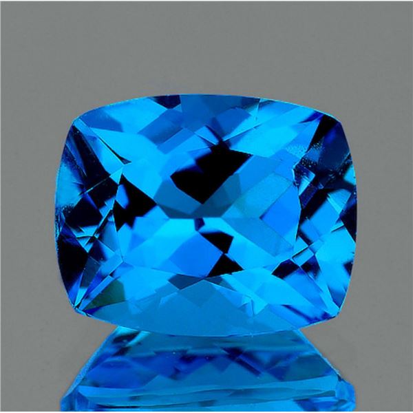 Natural Cushion Swiss Blue Topaz [Flawless-VVS]