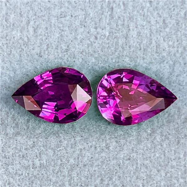 Natural Purple Red  Sapphire Pair{Flawless-VVS}