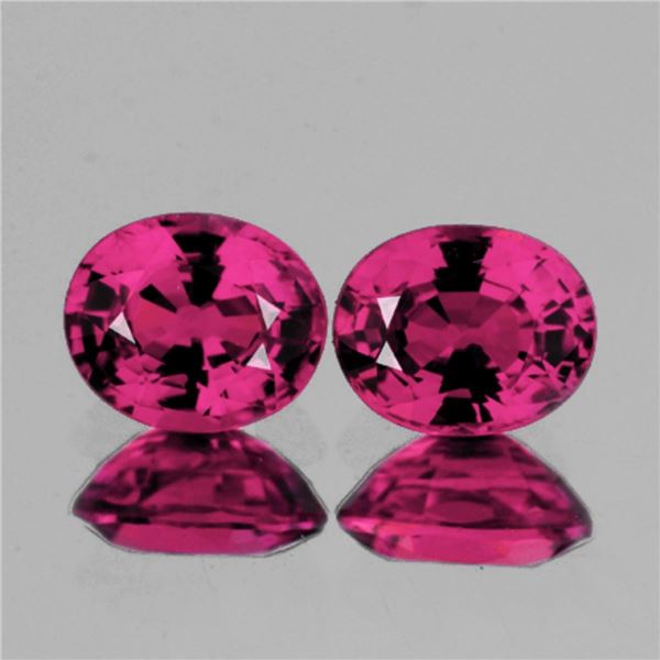 Natural Pinkish/Red Sapphire Pair(Flawless-VVS)
