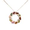Image 3 : Natural Multi Color Marquise Tourmaline Necklace