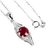 Image 2 : Natural Pigeon Blood Red Ruby Necklace