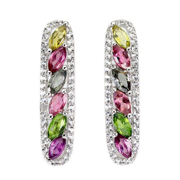Natural  Marquise Tourmaline Earrings