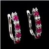 Image 1 : Natural Red Ruby Earrings