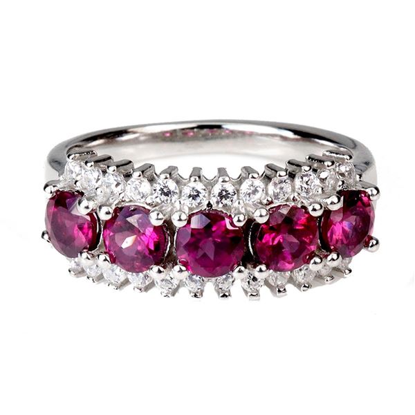 Natural Rhodolite Garnet Ring