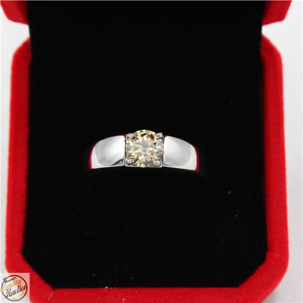 #3544-HAND SET 1.00 CT GRA CERTIFIED ROUND