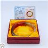Image 1 : #3567-COLORED JADE BANGLE WITH CERTIFICATE