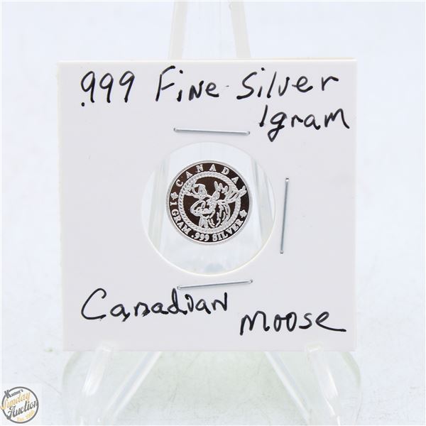 #3572- CANADIAN .999 FINE SILVER 1 GRAM TOKEN