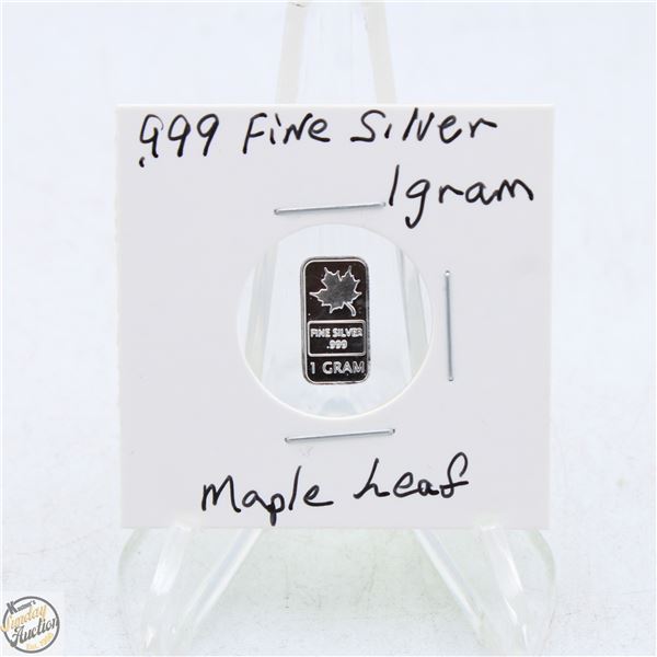 #3571-CANADIAN .999 FINE SILVER 1 GRAM WITH