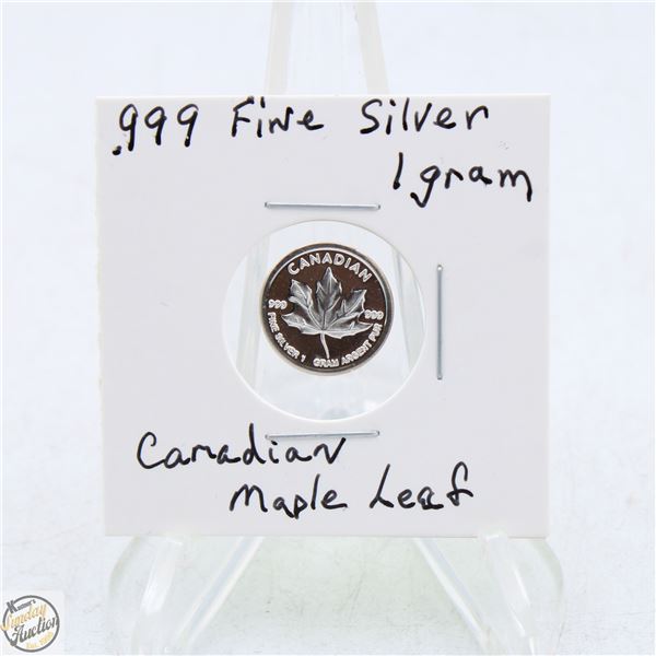 #3570-CANADIAN .999 FINE SILVER 1 GRAM WITH