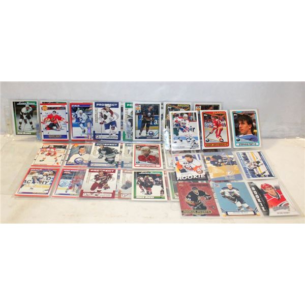 ROOKIE HOCKEY CARDS IN PROTECTIVE SHEETS