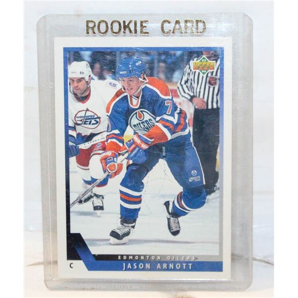 JASON ARNOTT ROOKIE CARD EDMONTON OILERS