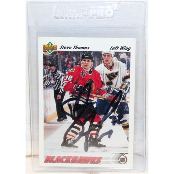 STEVE THOMAS SIGNED AUTOGRAPHED CARD CHICAGO