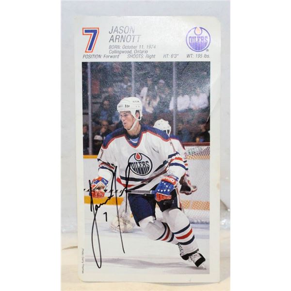 SIGNED JASON ARNOTT EDMONTON OILERS