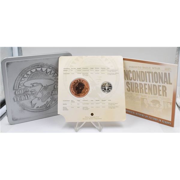 1945-2005 CANADA WWII VICTORY SILVER 5 CENTS &