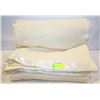 Image 1 : PURE VIRGIN WOOL CREAM BLANKET 74"X74", FABRIC T