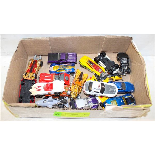 BOX WITH VINTAGE HOT WHEELS CARS