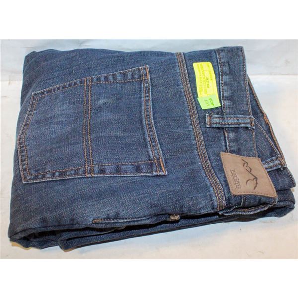 MENS 36X32 FLEECE-LINED WINDRIVER BLUE JEANS