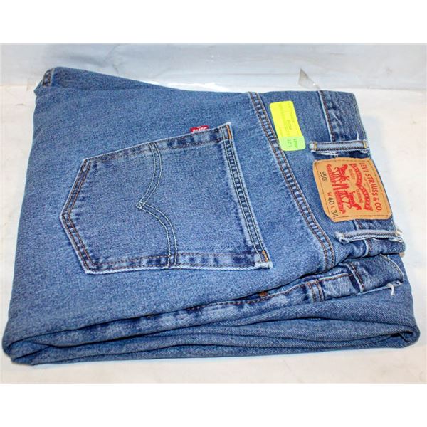 MENS 40X34 LEVIS BLUE JEANS 550