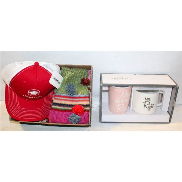 MRS/MR MUG SET + HANDMADE LEG WARMERS +