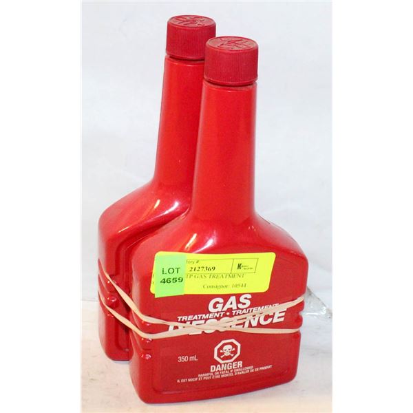 2 BOTTLES STP GAS TREATMENT 350ML EA