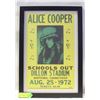 Image 1 : FRAMED ALICE COOPER POSTER PRINT