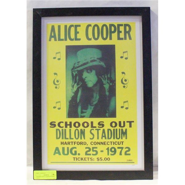 FRAMED ALICE COOPER POSTER PRINT