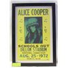 Image 1 : FRAMED ALICE COOPER POSTER PRINT
