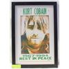 Image 1 : FRAMED KURT COBAIN REST IN PEACE