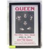 Image 1 : FRAMED QUEEN POSTER PRINT