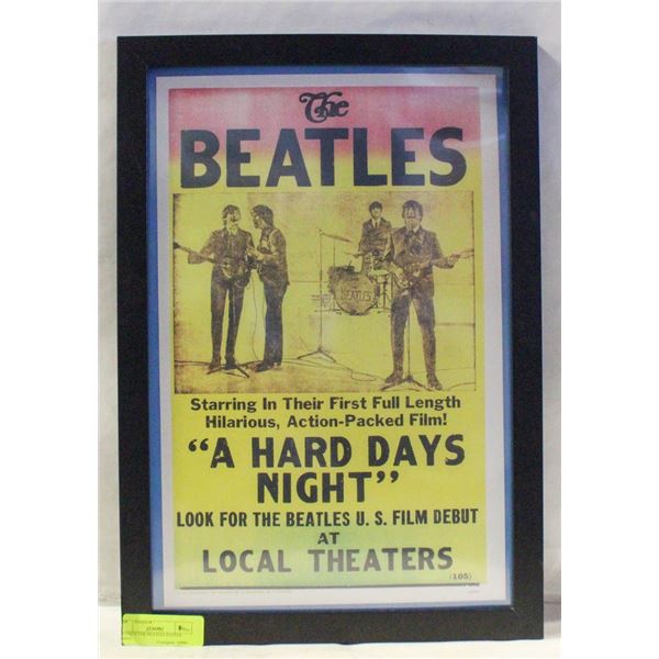 FRAMED THE BEATLES POSTER PRINT