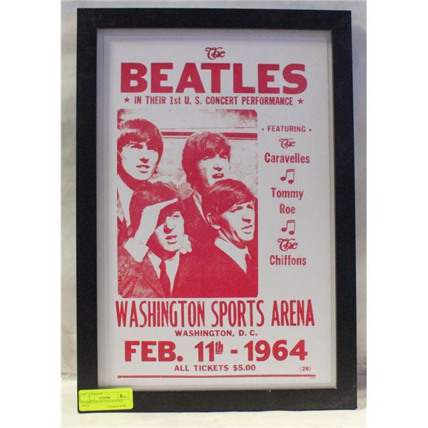 FRAMED THE BEATLES POSTER PRINT