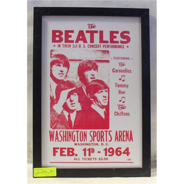 FRAMED THE BEATLES POSTER PRINT