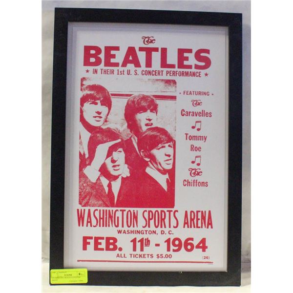FRAMED THE BEATLES POSTER PRINT