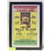 Image 1 : FRAMED WILLIE NELSON POSTER PRINT