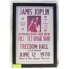 Image 1 : FRAMED JANIS JOPLIN POSTER PRINT