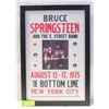 Image 1 : FRAMED BRICE SPRINGSTEEN POSTER PRINT