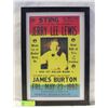 Image 1 : FRAMED JERRY LEE LEWIS POSTER PRINT