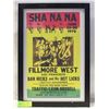 Image 1 : FRAMED SHA NA NA FILLMORE WEST POSTER PRINT