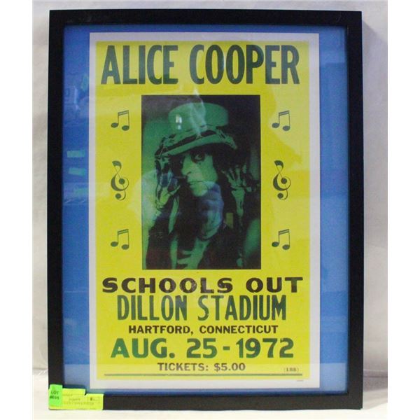FRAMED ALICE COOPER POSTER PRINT