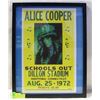 Image 1 : FRAMED ALICE COOPER POSTER PRINT