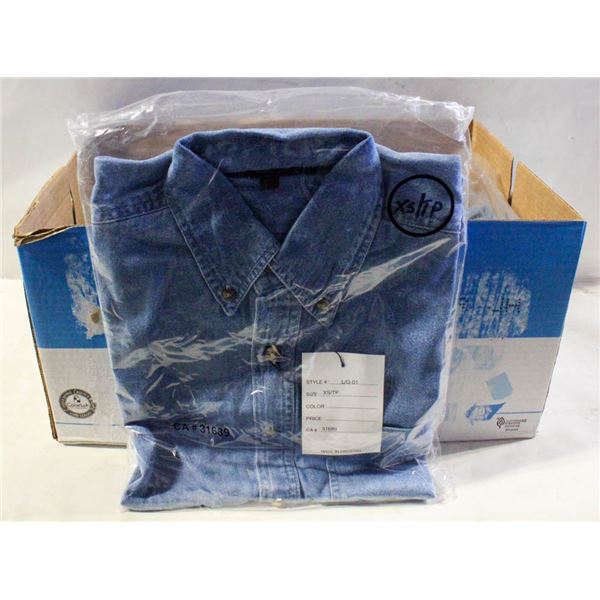 MEN'S SHIRTS CASE OF 9 DENIM SIZE XS