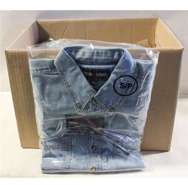 MEN'S SHIRTS CASE OF 9 DENIM SIZE S