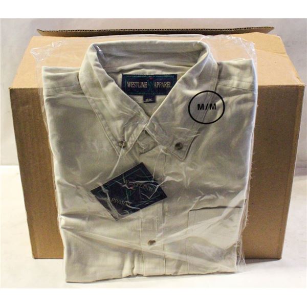 MEN'S SHIRTS CASE OF 9 NATURAL SIZE M