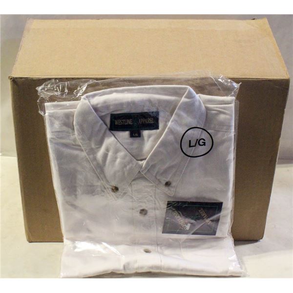 MEN'S SHIRTS CASE OF 9 WHITE SIZE L
