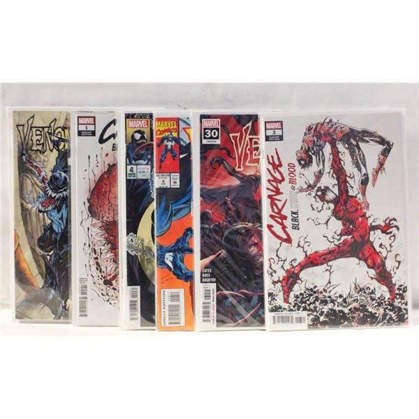 MARVEL COMICS LOT OF 7 VENOM AND CARNAGE COMICS
