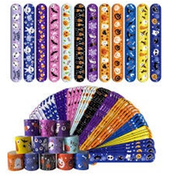 NEW CCINEE 48PCS HALLOWEEN SLAP BRACLETS