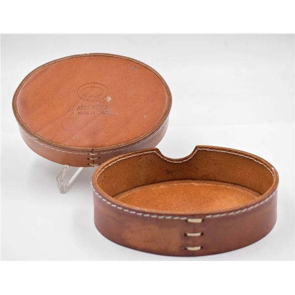 VINTAGE ARTE CUOIO LEATHER BOX MADE IN ITALY