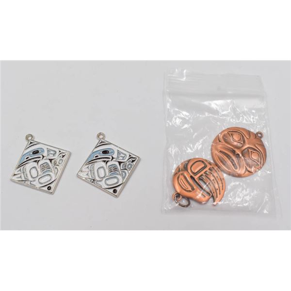 LOT OF TWO RAVEN K MARCH NATIVE PENDANTS