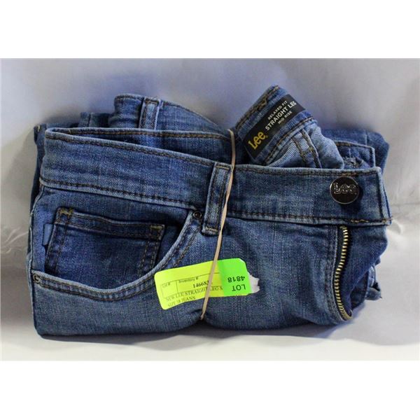NEW LEE STRAIGHT LEG MID RISE SIZE 38 JEANS