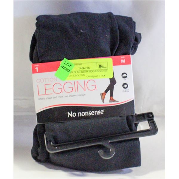 NEW 1 PAIR MEDIUM NO NONSENSE COTTON LEGGING